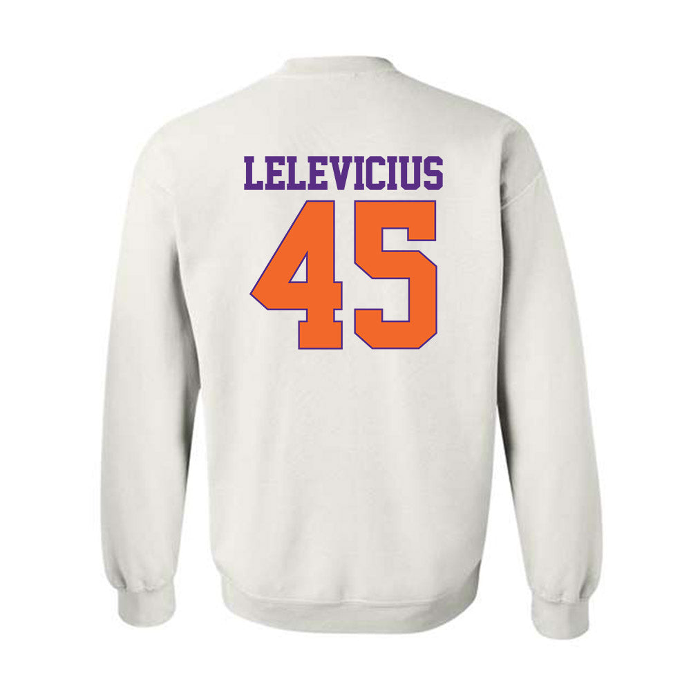 Clemson - NCAA Men's Basketball : Liutauras Lelevicius - Classic Shersey Crewneck Sweatshirt-1
