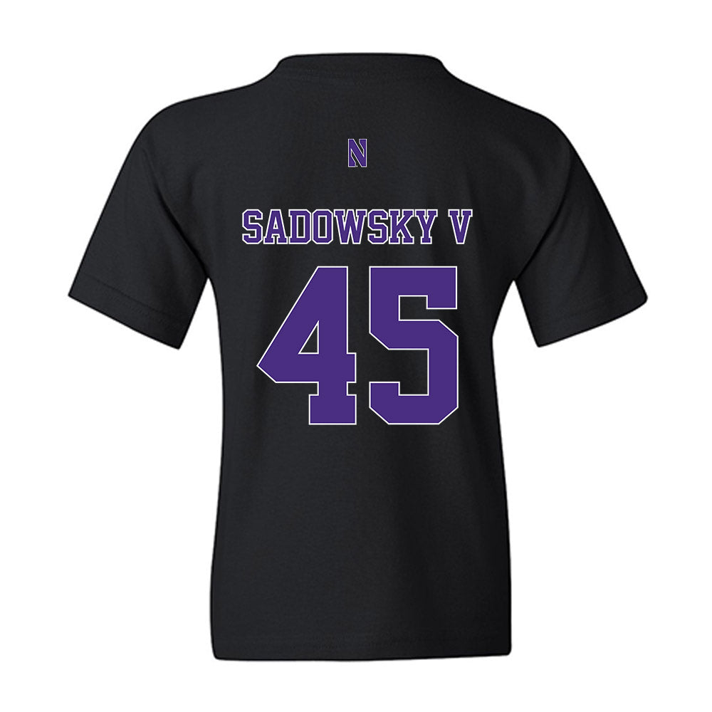 Northwestern - NCAA Football : Jack Sadowsky V - Classic Shersey Youth T-Shirt-1
