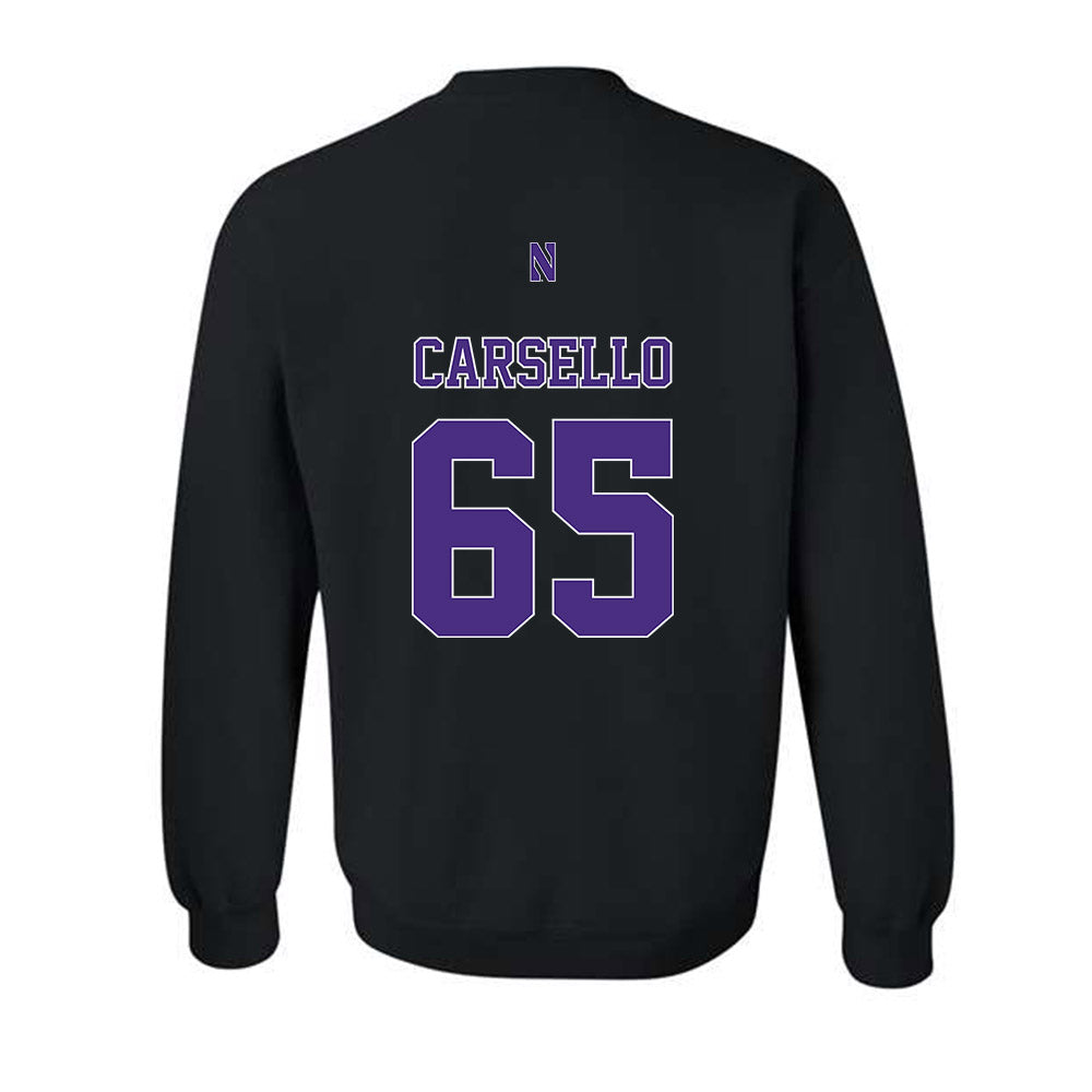 Northwestern - NCAA Football : Jackson Carsello - Classic Shersey Crewneck Sweatshirt-1