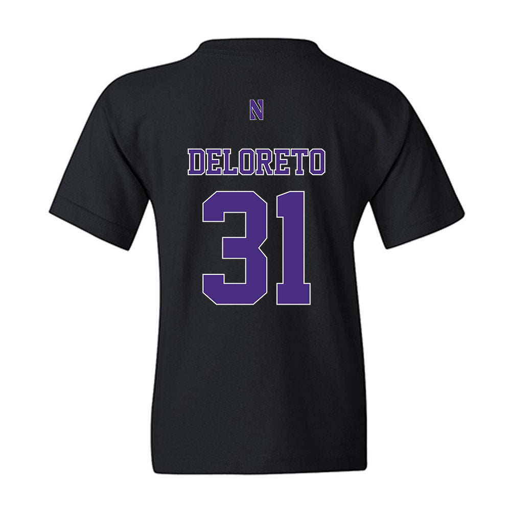 Northwestern - NCAA Baseball : Dominic DeLoreto - Classic Shersey Youth T-Shirt-1