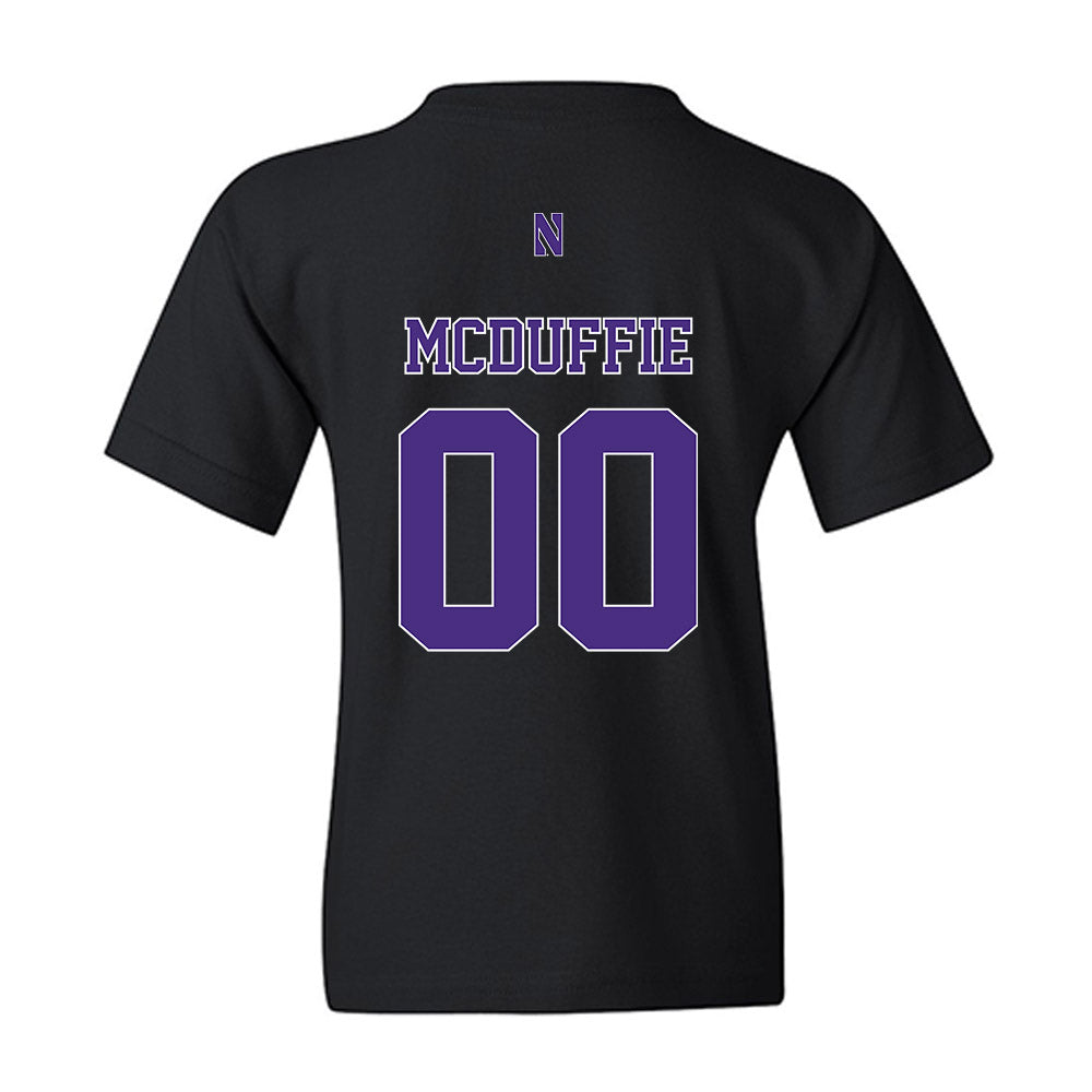 Northwestern - NCAA Football : Jaden McDuffie - Classic Shersey Youth T-Shirt-1