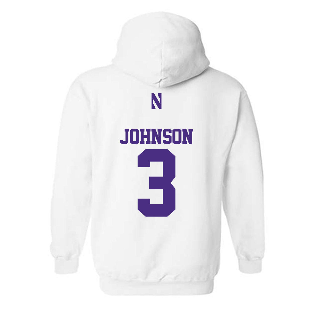 Northwestern - NCAA Men's Soccer : Andrew Johnson - Classic Shersey Hooded Sweatshirt-1