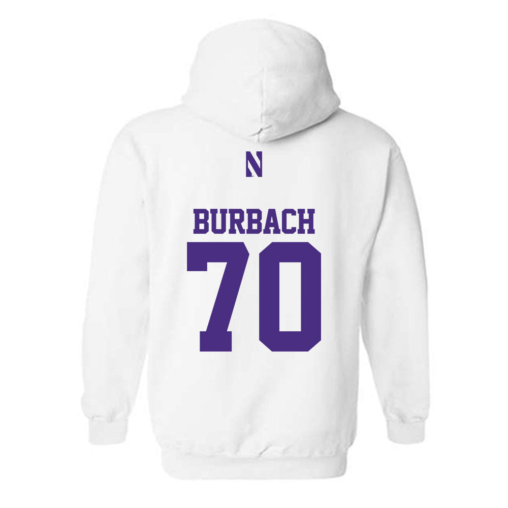 Northwestern - NCAA Football : Leighton Burbach - Classic Shersey Hooded Sweatshirt-1