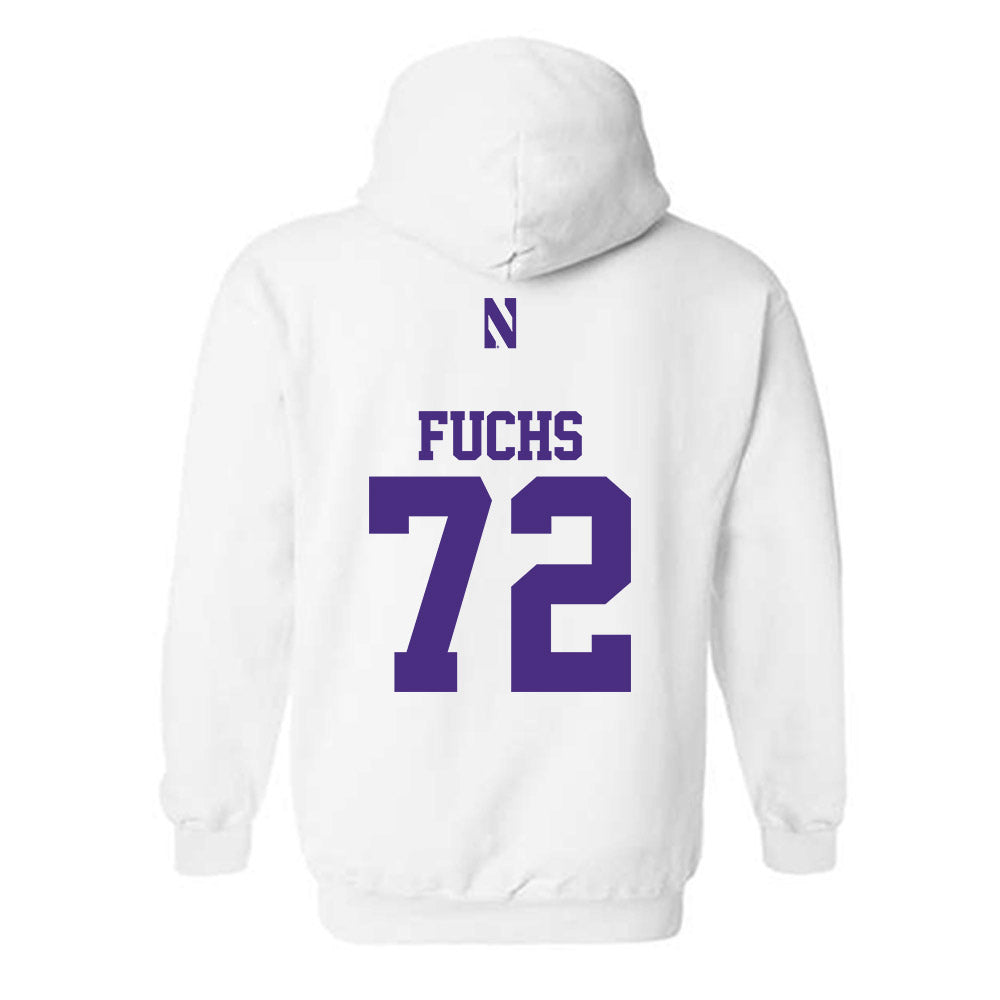 Northwestern - NCAA Football : Jack Fuchs - Classic Shersey Hooded Sweatshirt-1