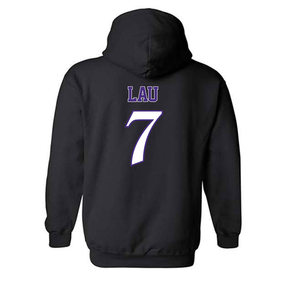 Northwestern - NCAA Women's Basketball : Caroline Lau - Hooded Sweatshirt-1