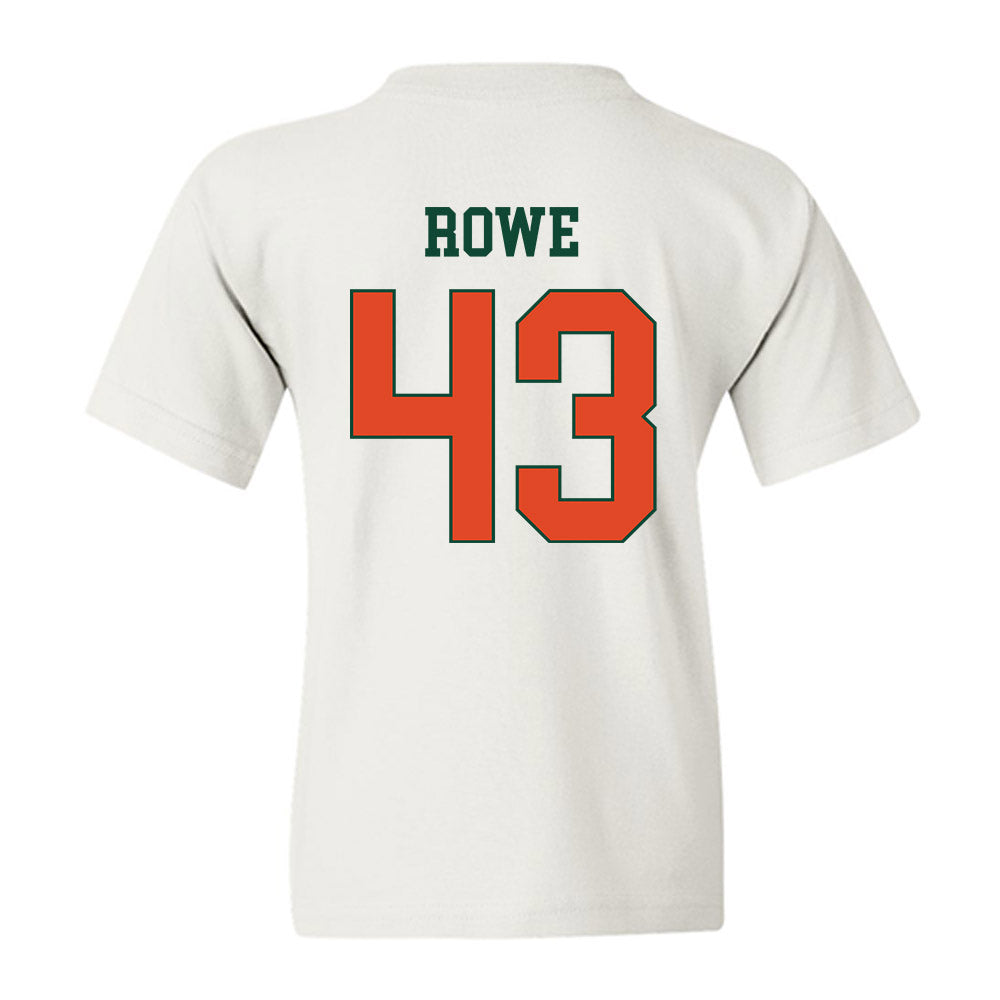 Miami - NCAA Football : Tyler Rowe - Classic Shersey Youth T-Shirt-1