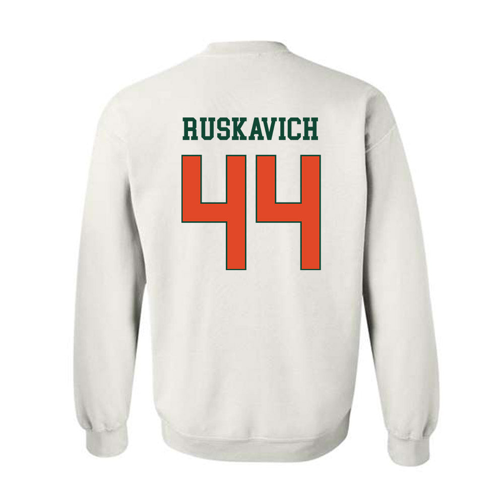 Miami - NCAA Football : Owen Ruskavich - Classic Shersey Crewneck Sweatshirt-1