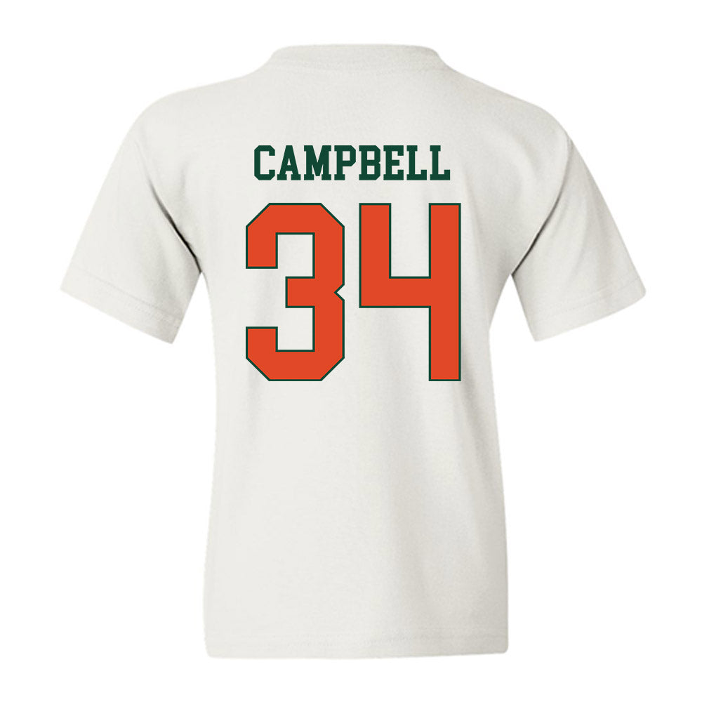 Miami - NCAA Football : Jordan Campbell - Classic Shersey Youth T-Shirt-1