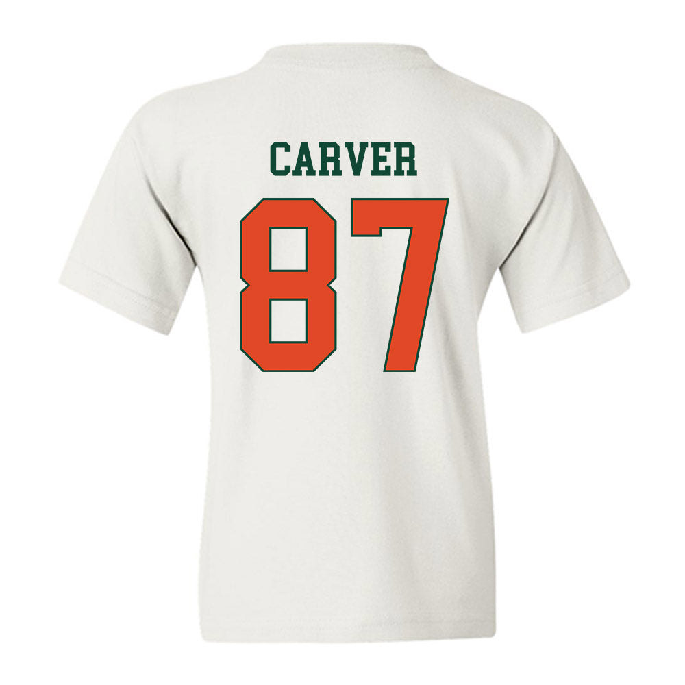 Miami - NCAA Football : Hunter Carver - Classic Shersey Youth T-Shirt-1