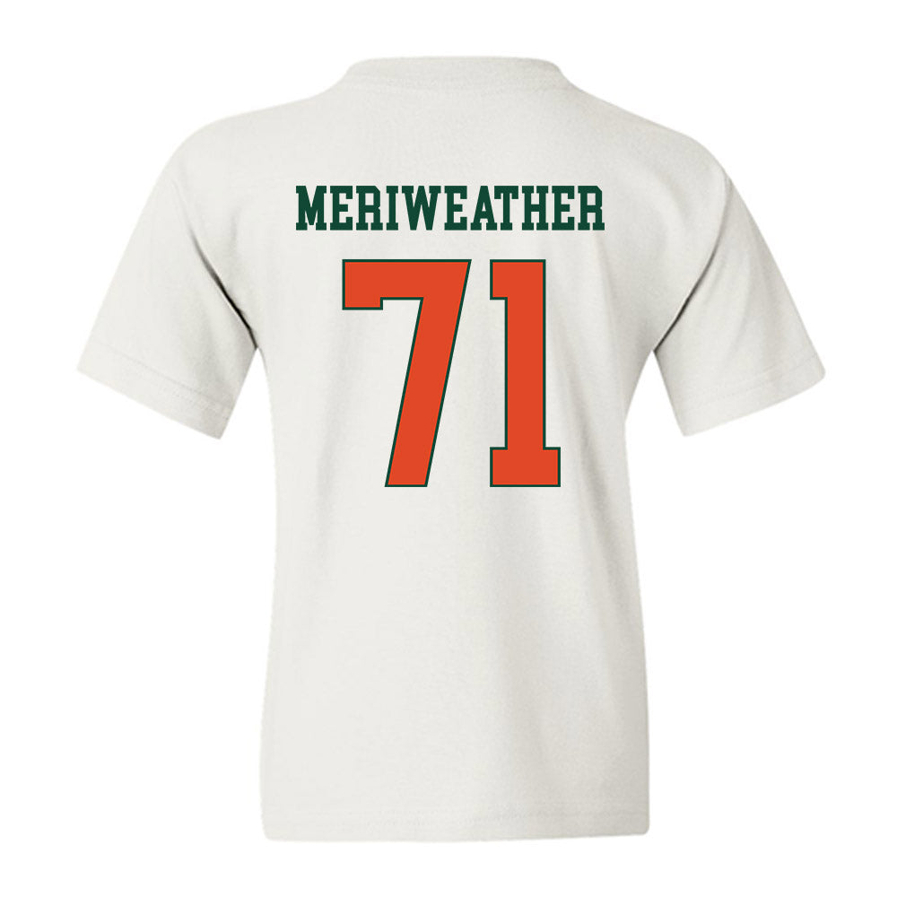 Miami - NCAA Football : Jamal Meriweather - Classic Shersey Youth T-Shirt-1