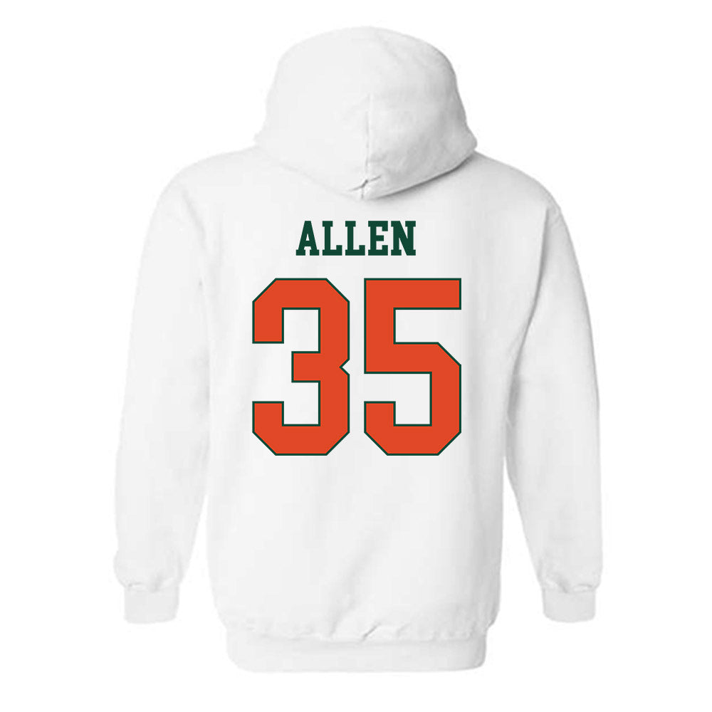Miami - NCAA Men's Basketball : Dante Allen - Classic Shersey Hooded Sweatshirt-1