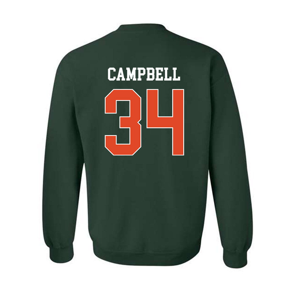 Miami - NCAA Football : Jordan Campbell - Classic Shersey Crewneck Sweatshirt-1