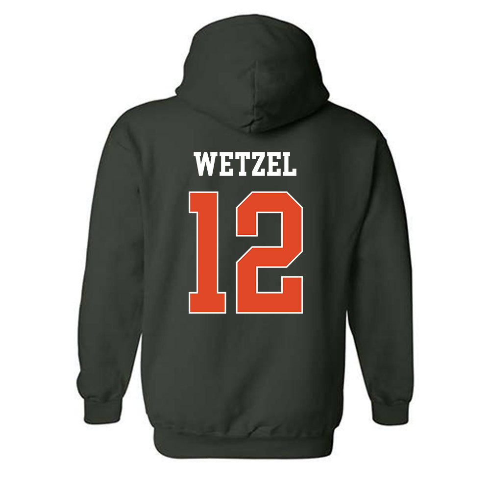 Miami - NCAA Women's Basketball : Natalie Wetzel - Classic Shersey Hooded Sweatshirt-1