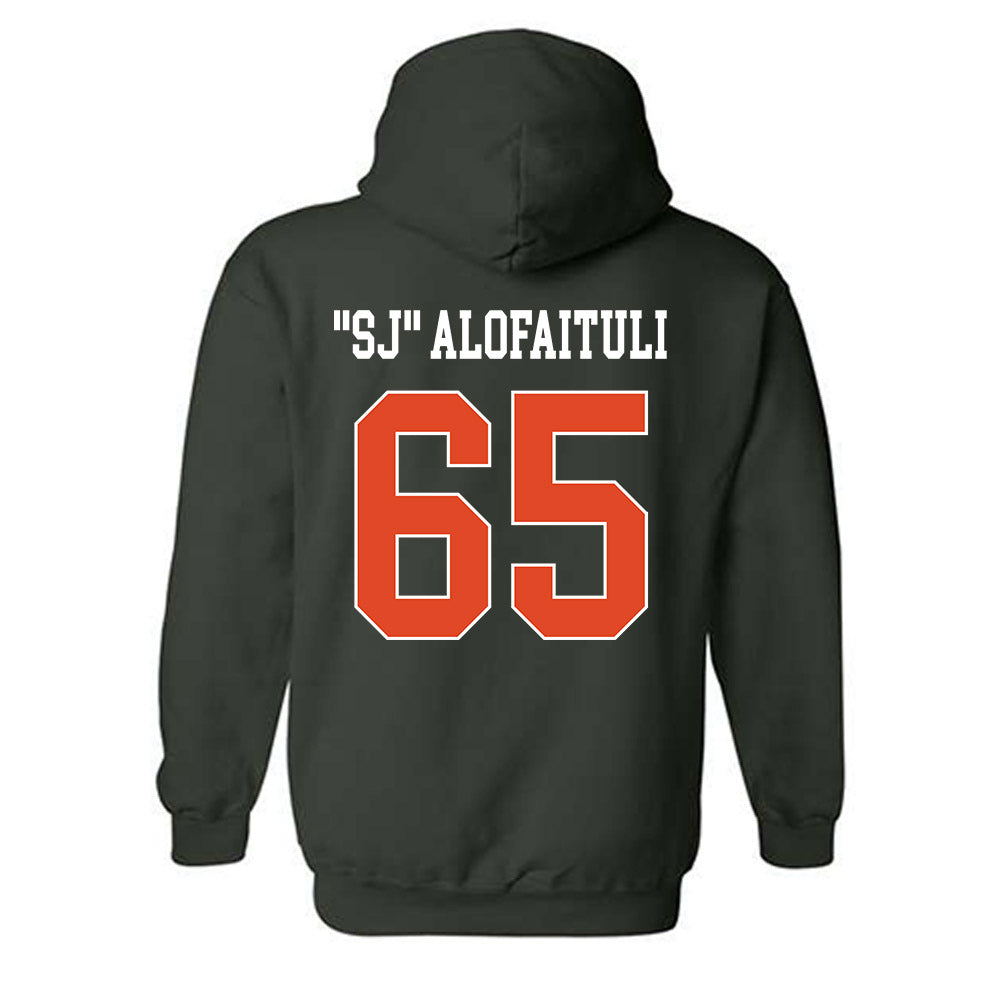 Miami - NCAA Football : Seuseu "SJ" Alofaituli - Classic Shersey Hooded Sweatshirt-1