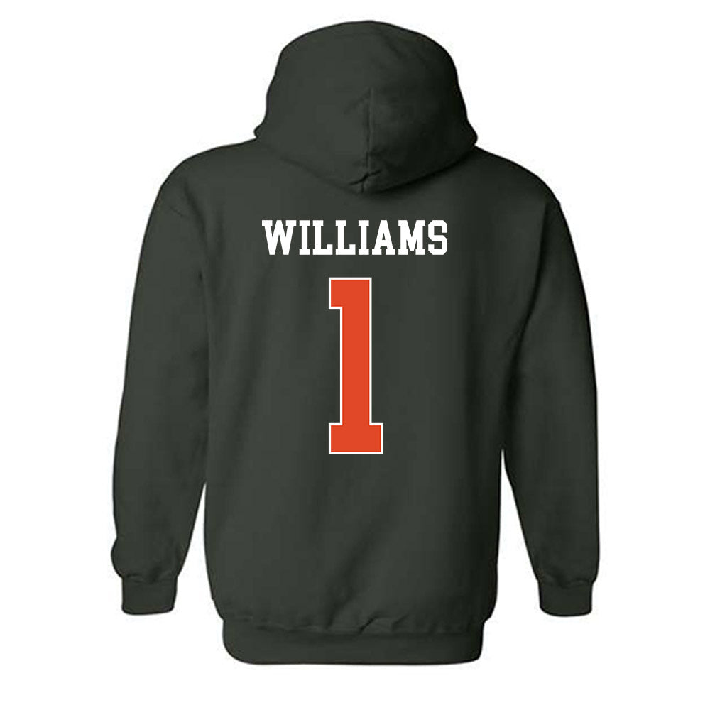 Miami - NCAA Women's Basketball : Cameron Williams - Classic Shersey Hooded Sweatshirt-1