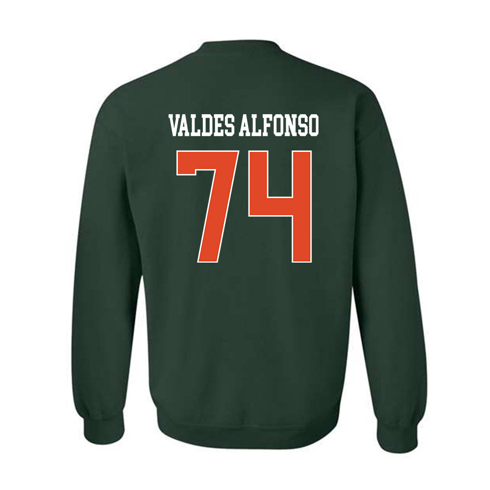 Miami - NCAA Football : Yerovi Valdes Alfonso - Classic Shersey Crewneck Sweatshirt-1
