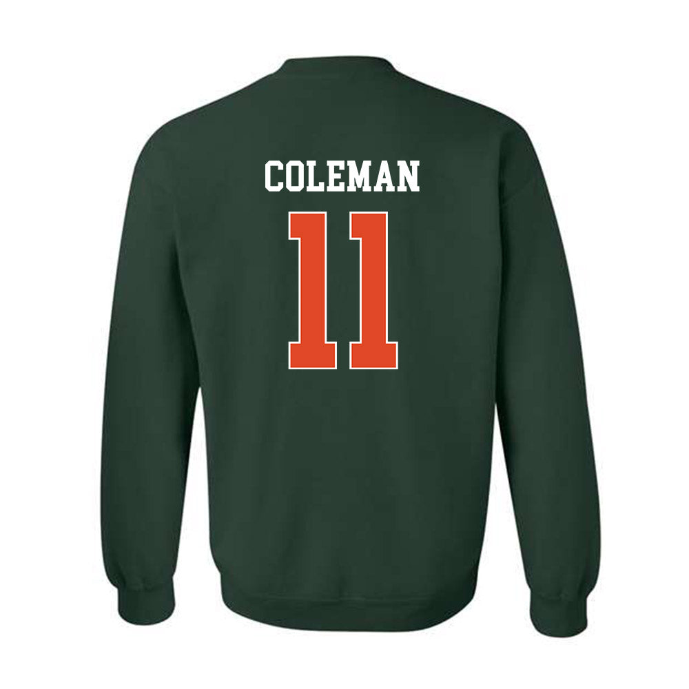 Miami - NCAA Football : Dereon Coleman - Classic Shersey Crewneck Sweatshirt-1