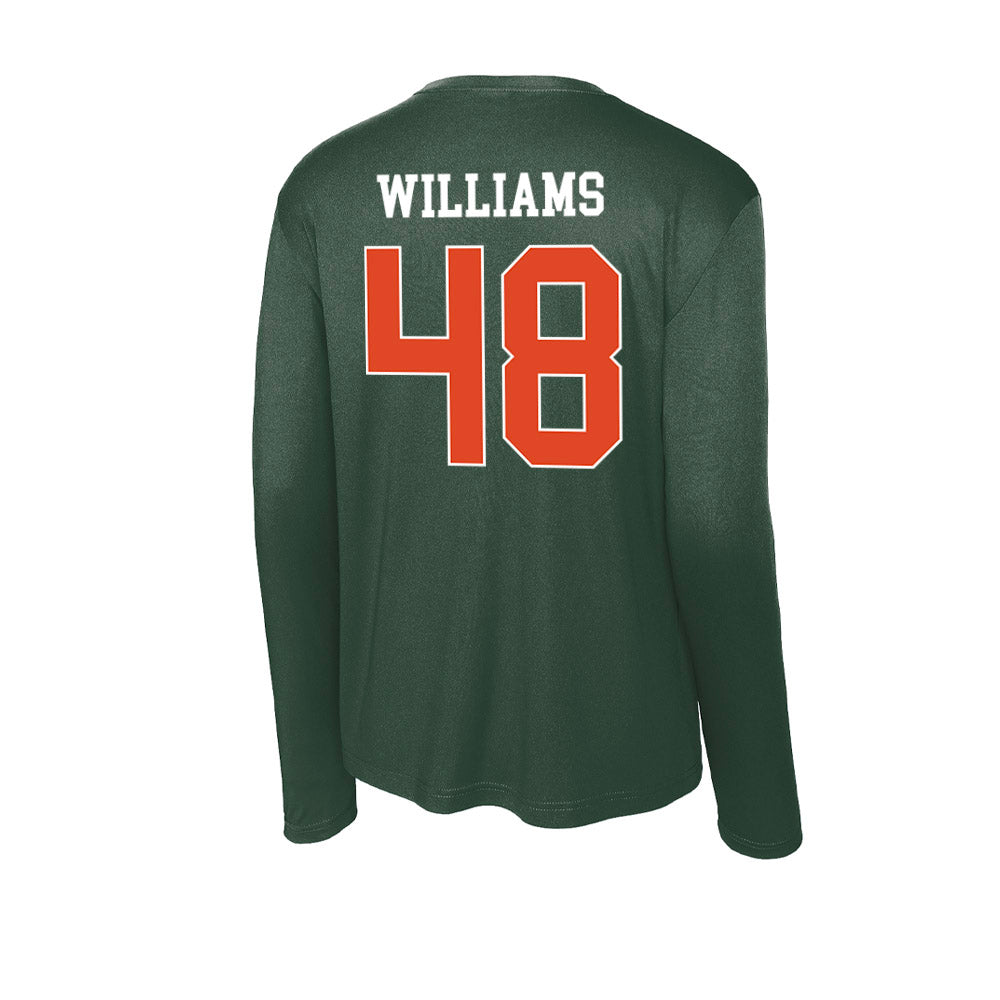 Miami - NCAA Football : Andres Williams - Classic Shersey Activewear Long Sleeve T-Shirt-1