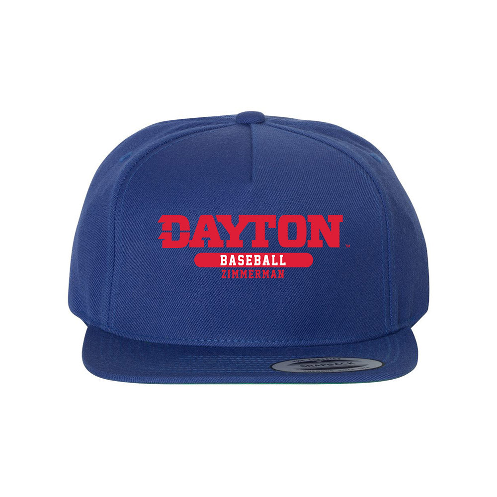 Dayton - NCAA Baseball : Jack Zimmerman - Snapback Hat-0