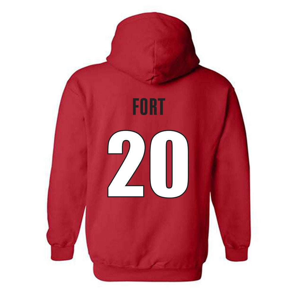 Georgia - NCAA Football : Zech Fort - Classic Shersey Hooded Sweatshirt-1