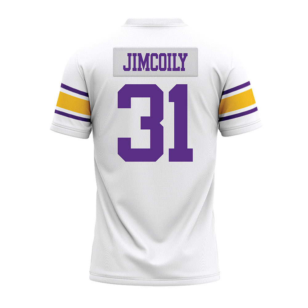 LSU - NCAA Football : CJ Jimcoily - White Premium Football Jersey-1