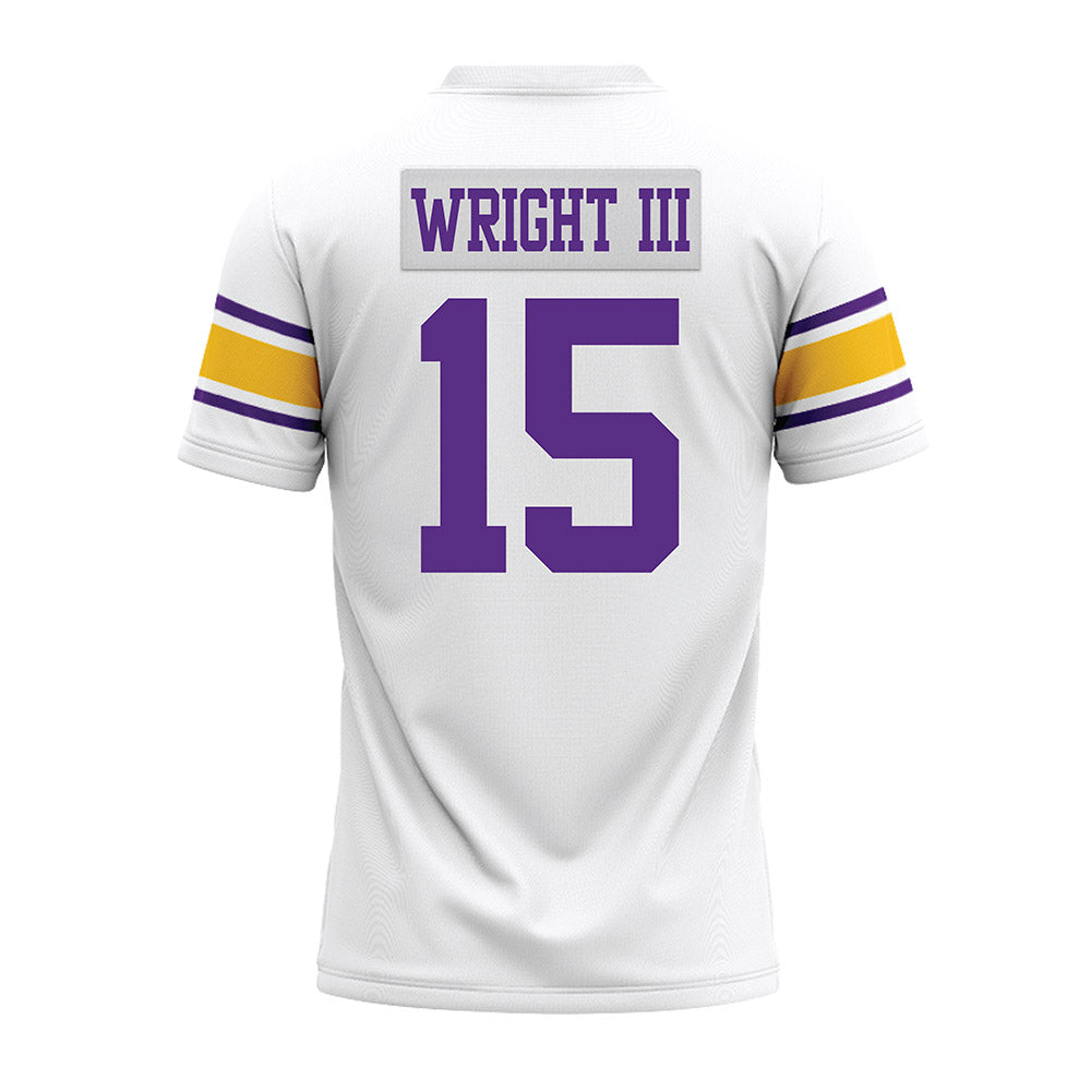 LSU - NCAA Football : Phillip Wright III - White Premium Football Jersey-1