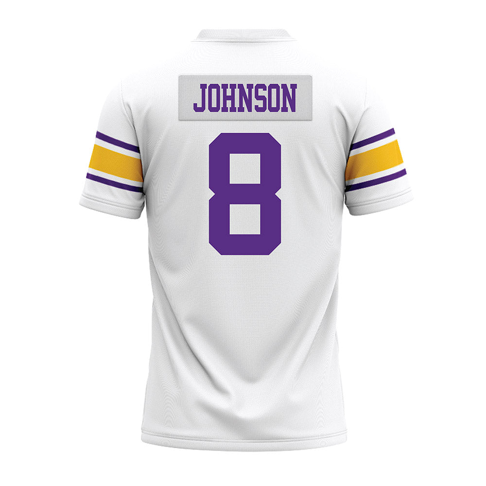 LSU - NCAA Football : Jujuan Johnson - White Premium Football Jersey-1