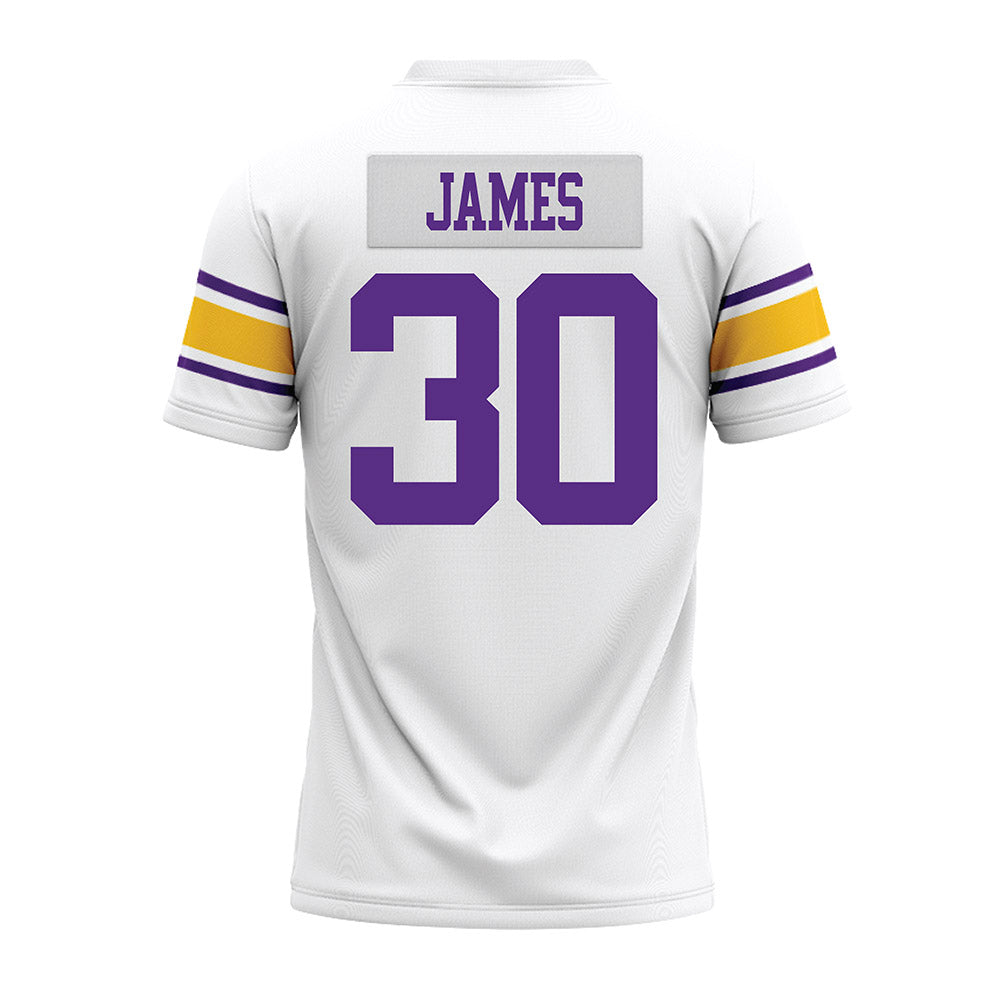 LSU - NCAA Football : Treylan James - White Premium Football Jersey-1