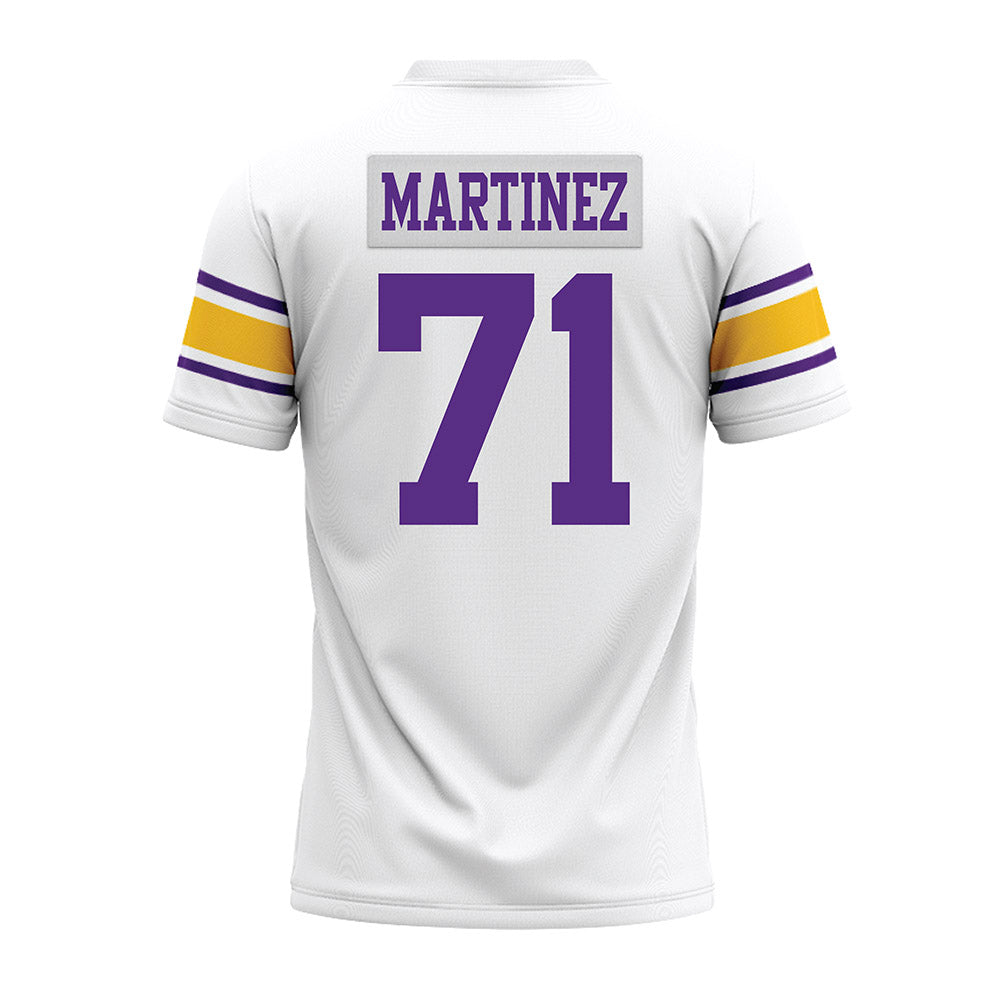 LSU - NCAA Football : Brysten Martinez - White Premium Football Jersey-1