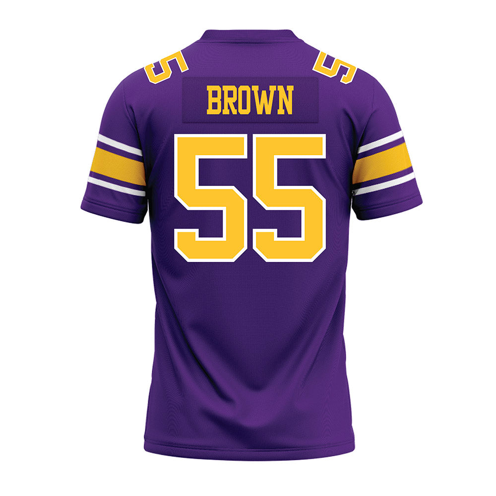 LSU - NCAA Football : Lamar Brown - Purple Premium Football Jersey-1