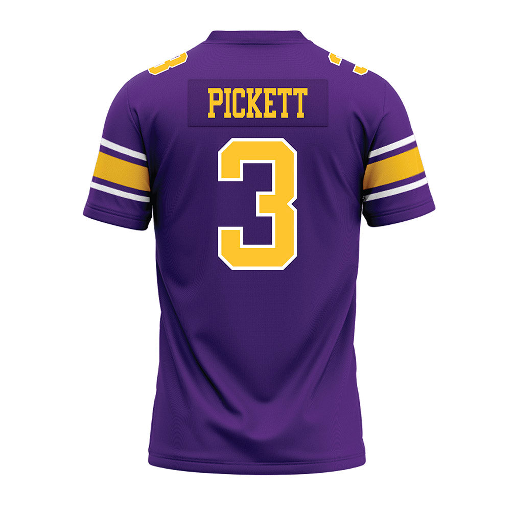 LSU - NCAA Football : DJ Pickett - Purple Premium Football Jersey-1