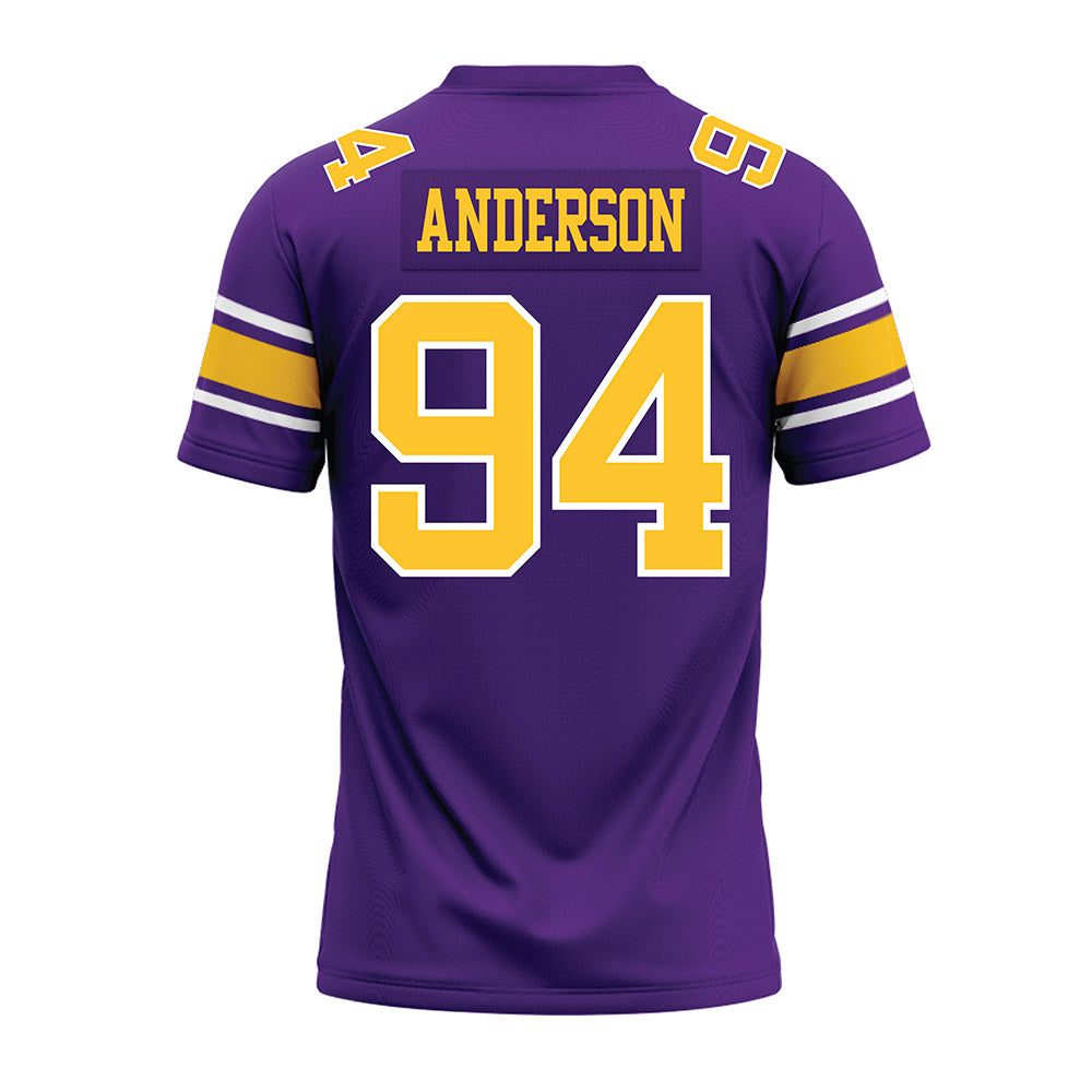 LSU - NCAA Football : Richard Anderson - Purple Premium Football Jersey-1