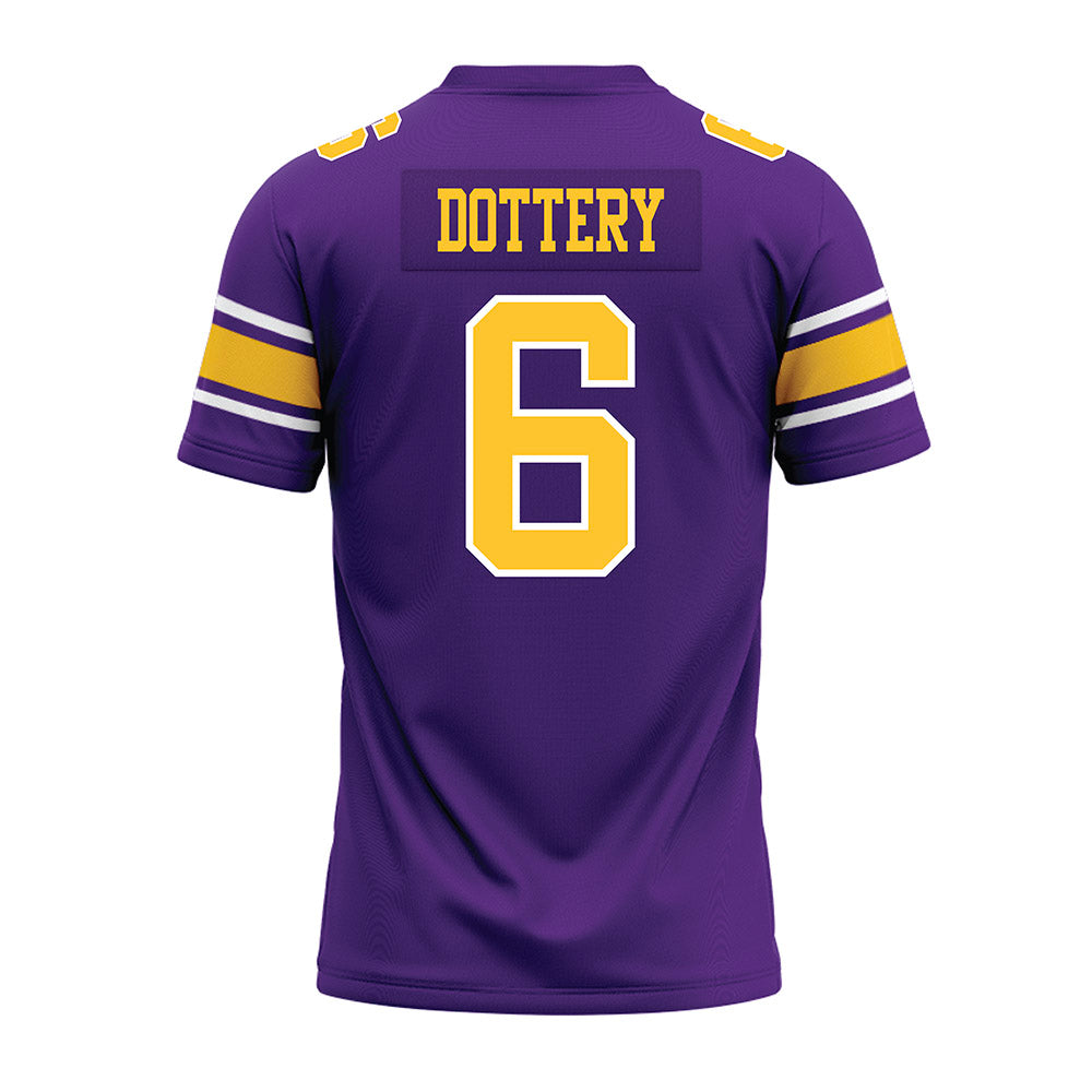 LSU - NCAA Football : Tj Dottery - Purple Premium Football Jersey-1