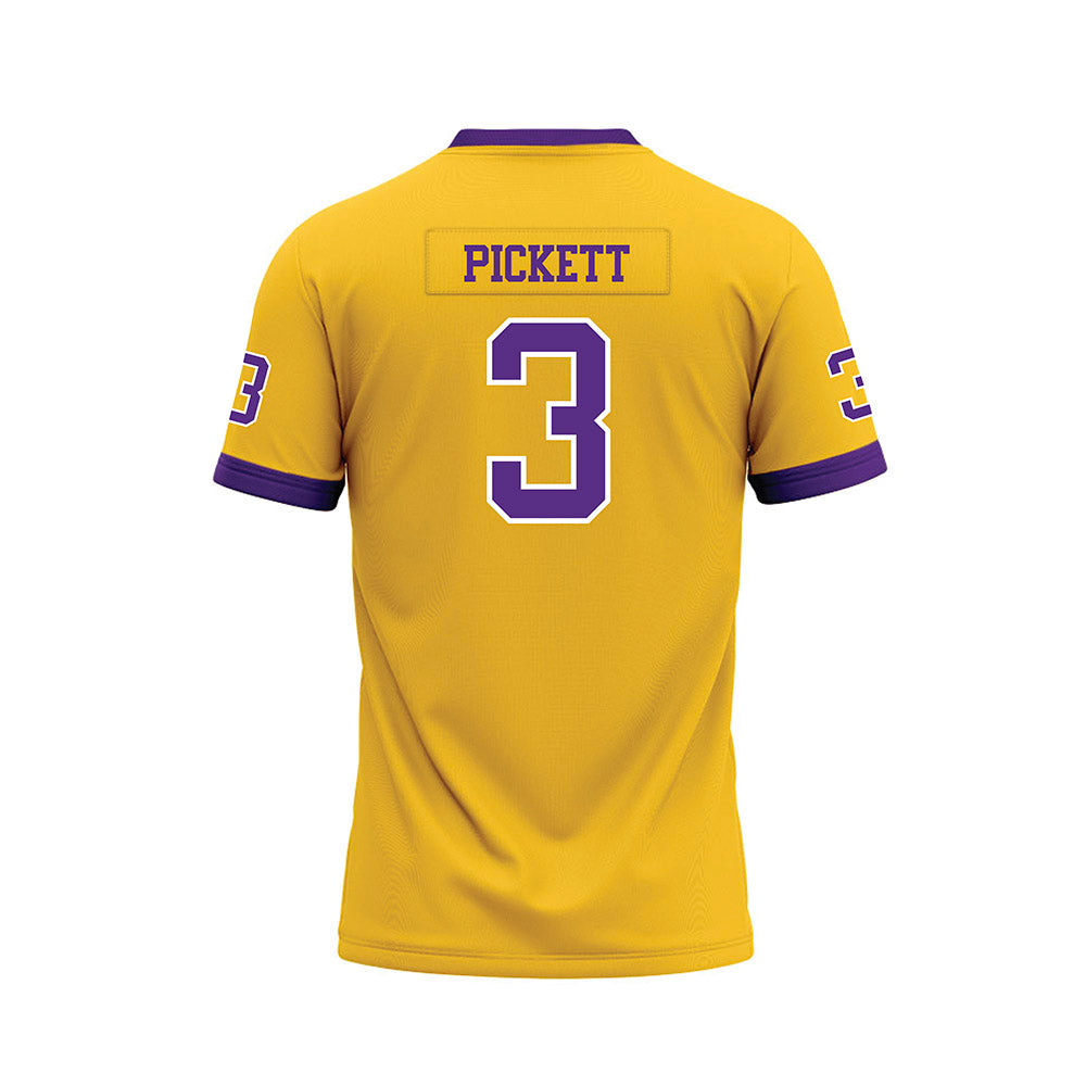 LSU - NCAA Football : DJ Pickett - Gold Premium Football Jersey-1