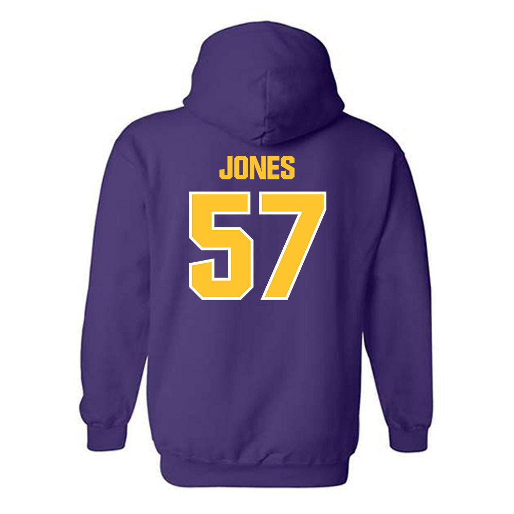 LSU - NCAA Football : Jakolby Jones - Sports Shersey Hooded Sweatshirt-1