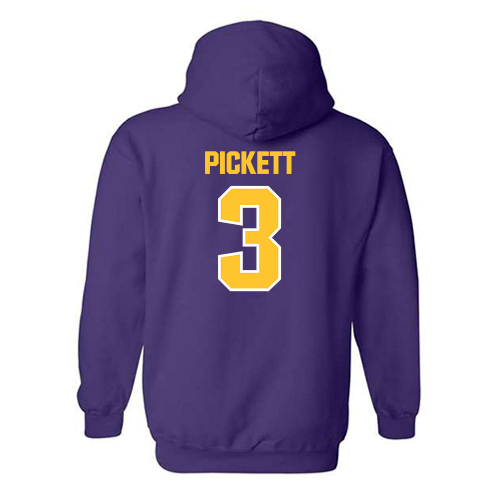 LSU - NCAA Football : DJ Pickett - Sports Shersey Hooded Sweatshirt-1