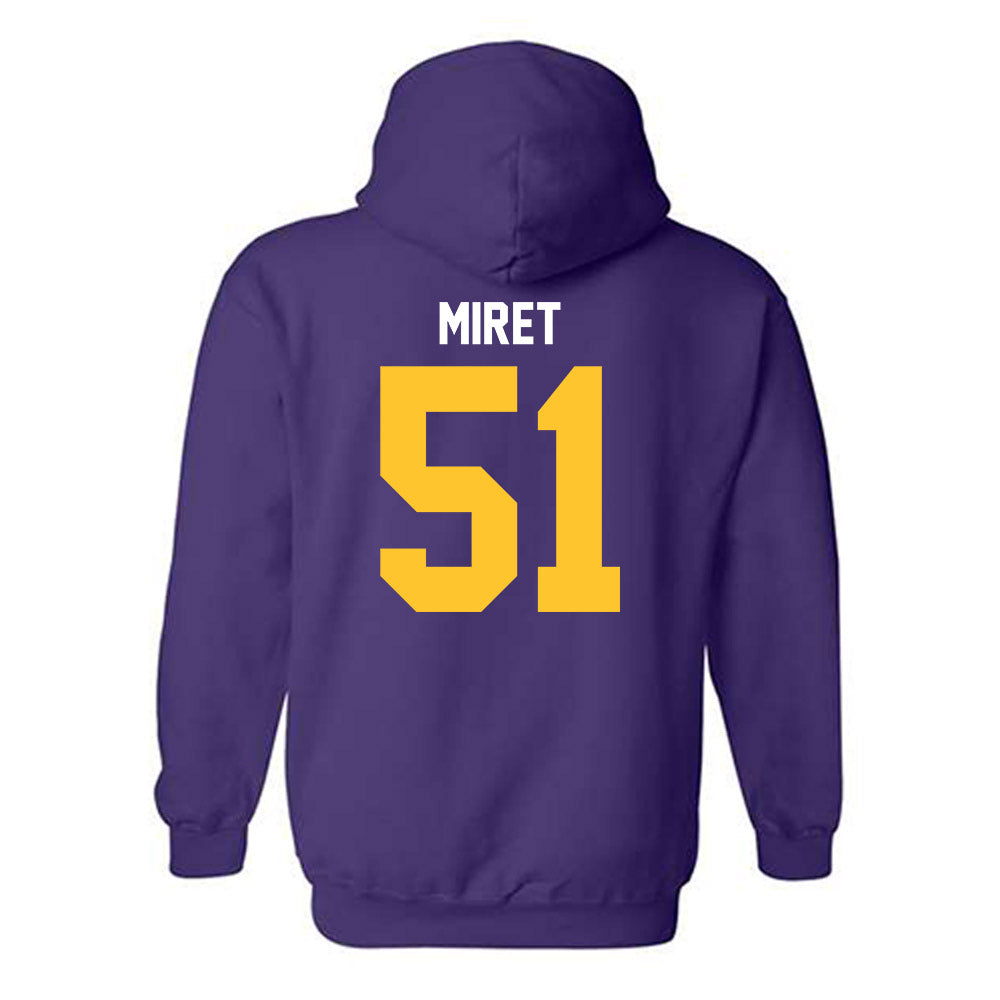 LSU - NCAA Football : Ryan Miret - Classic Shersey Hooded Sweatshirt-1