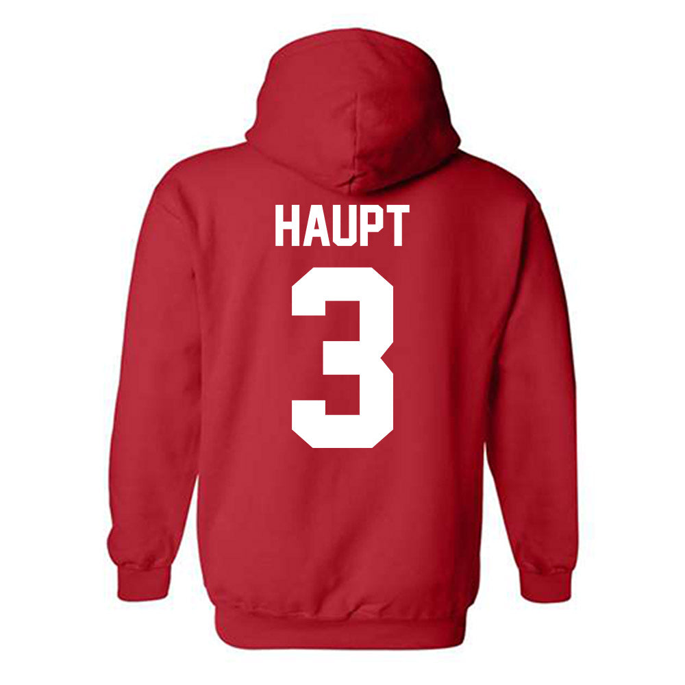 New Mexico - NCAA Men's Basketball : Luke Haupt - Classic Shersey Hooded Sweatshirt-1