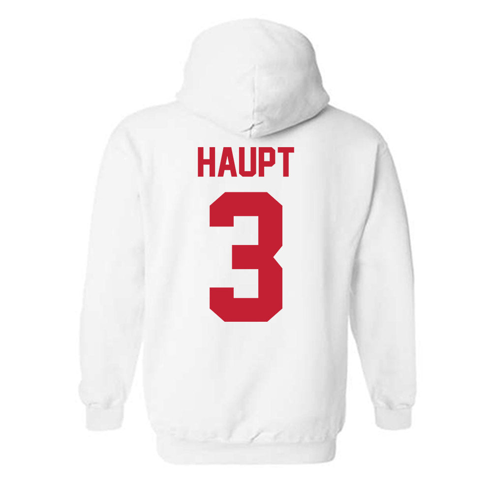 New Mexico - NCAA Men's Basketball : Luke Haupt - Classic Shersey Hooded Sweatshirt-1