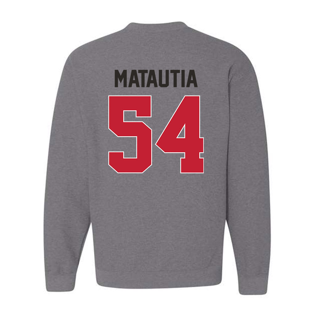 New Mexico - NCAA Football : Jojo Matautia - Classic Shersey Crewneck Sweatshirt-1