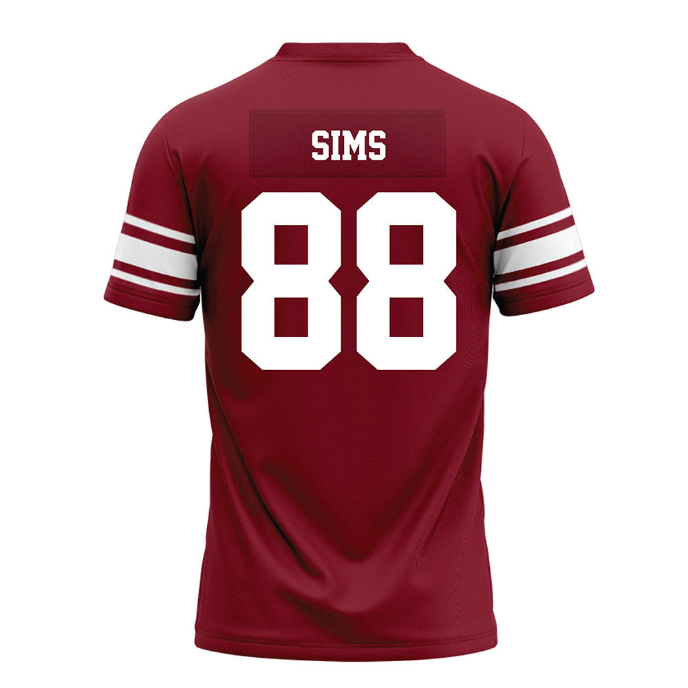 Arkansas - NCAA Football : Xadavien Sims - Cardinal Premium Football Jersey-1