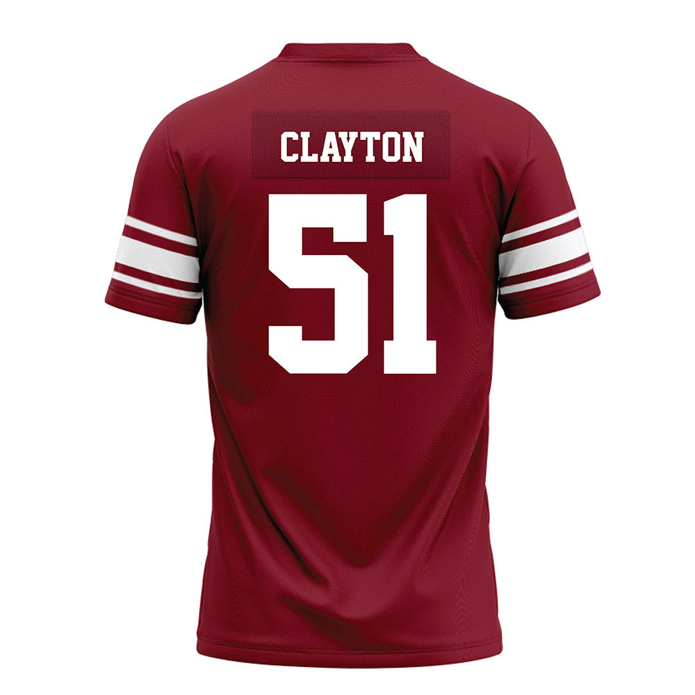 Arkansas - NCAA Football : Carey Clayton - Cardinal Premium Football Jersey-1
