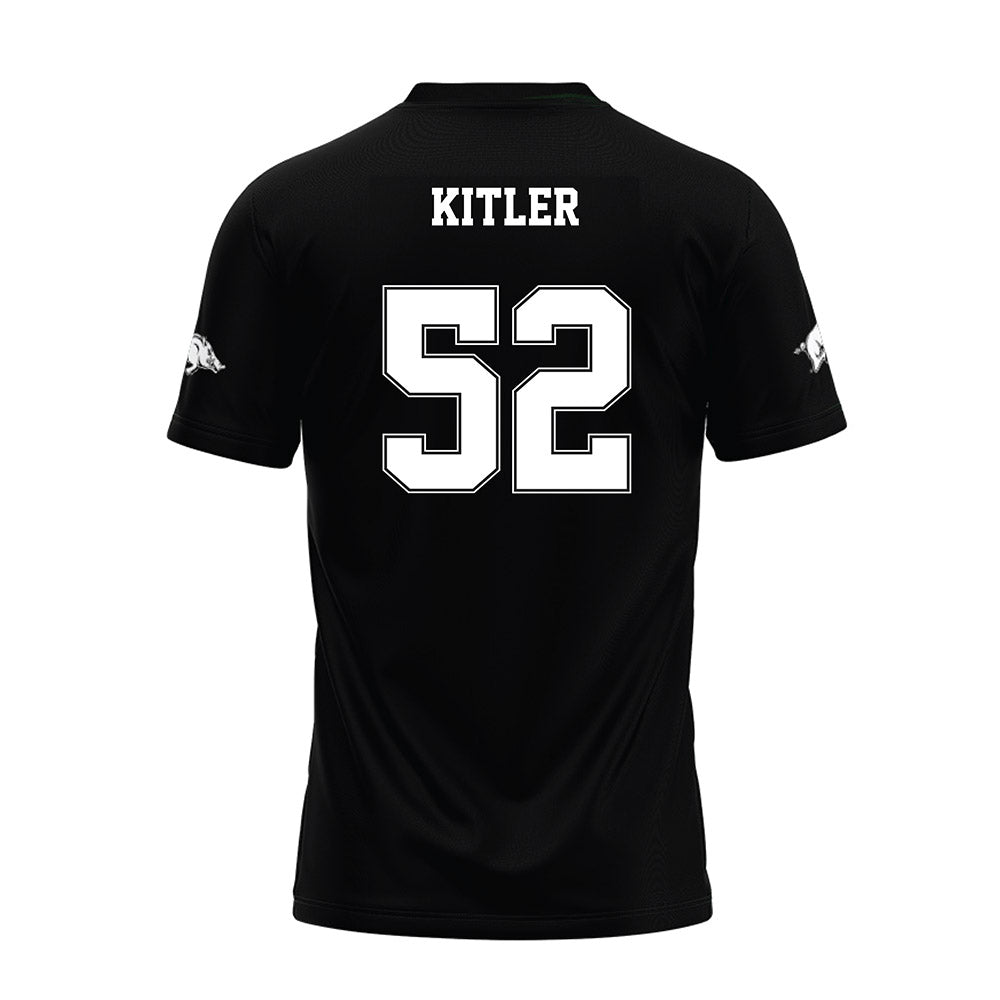 Arkansas - NCAA Football : Caden Kitler - Black Premium Football Jersey-1