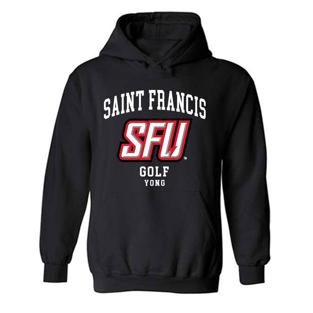St. Francis - NCAA Men's Golf : Alex Yong - Classic Fashion Shersey Hooded Sweatshirt-0