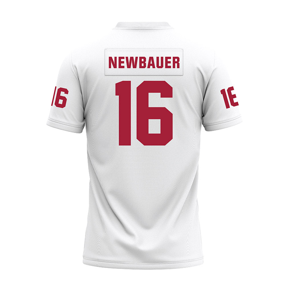 Oklahoma - NCAA Football : Whitt Newbauer - White Premium Football Jersey-1