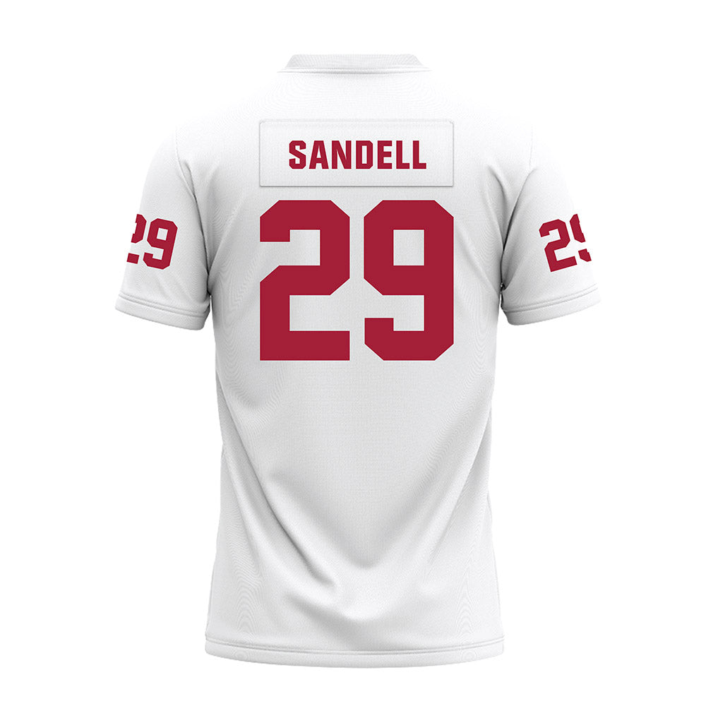 Oklahoma - NCAA Football : Tate Sandell - White Premium Football Jersey-1