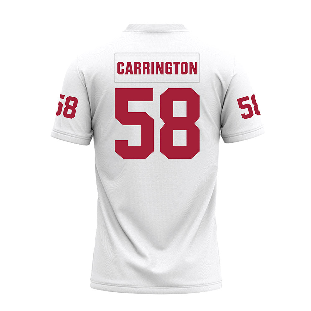 Oklahoma - NCAA Football : James Carrington - White Premium Football Jersey-1