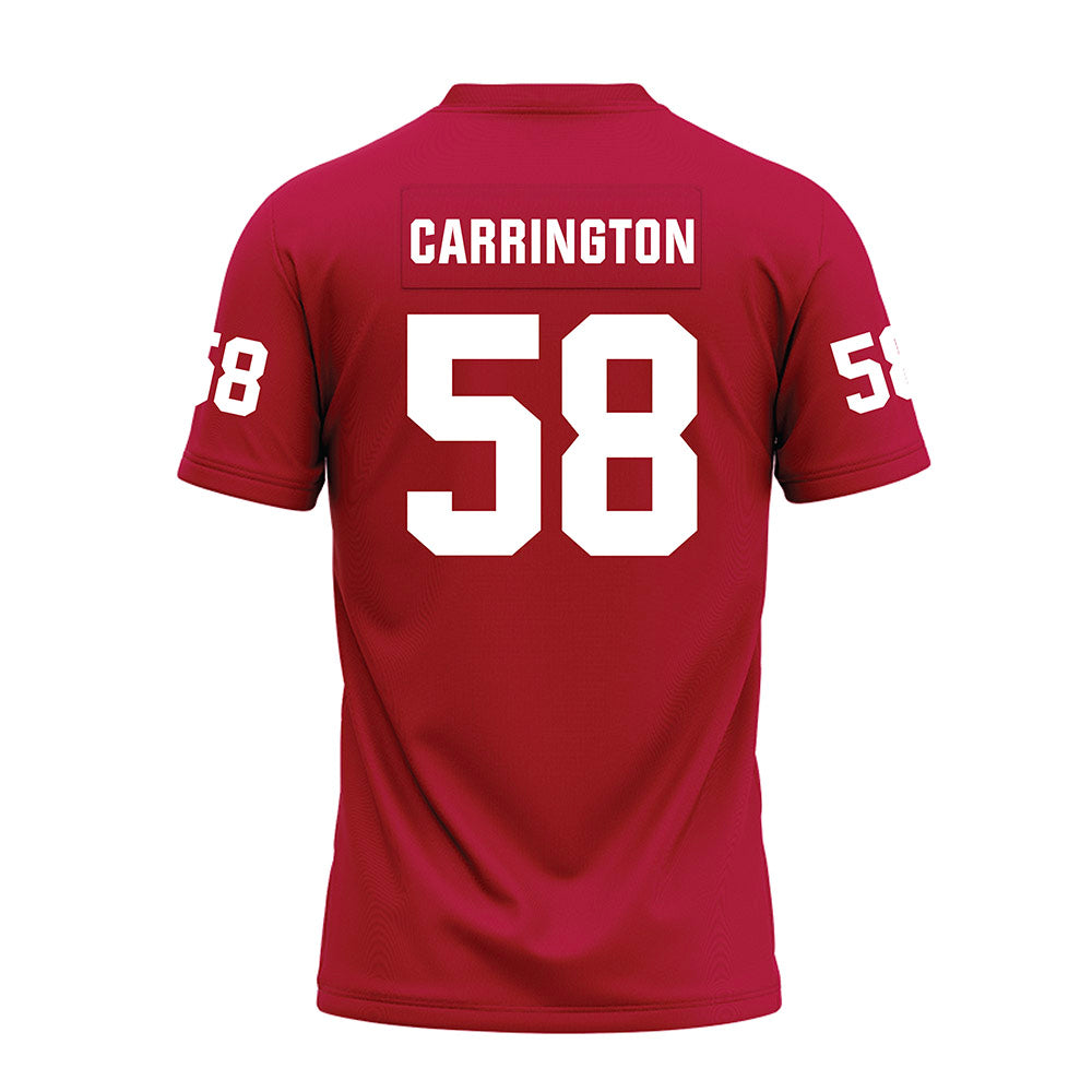 Oklahoma - NCAA Football : James Carrington - Red Premium Football Jersey-1