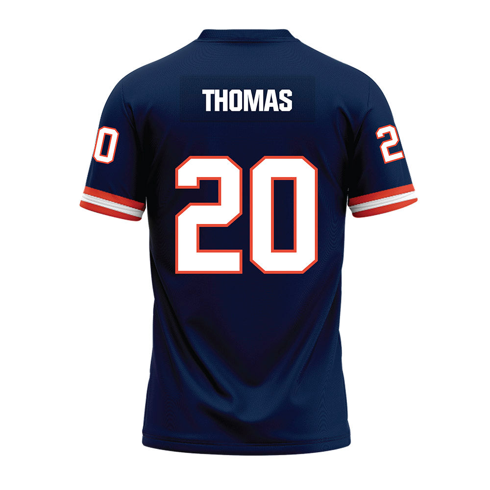 Illinois - NCAA Football : Almirian Thomas - Blue Premium Football Jersey-1