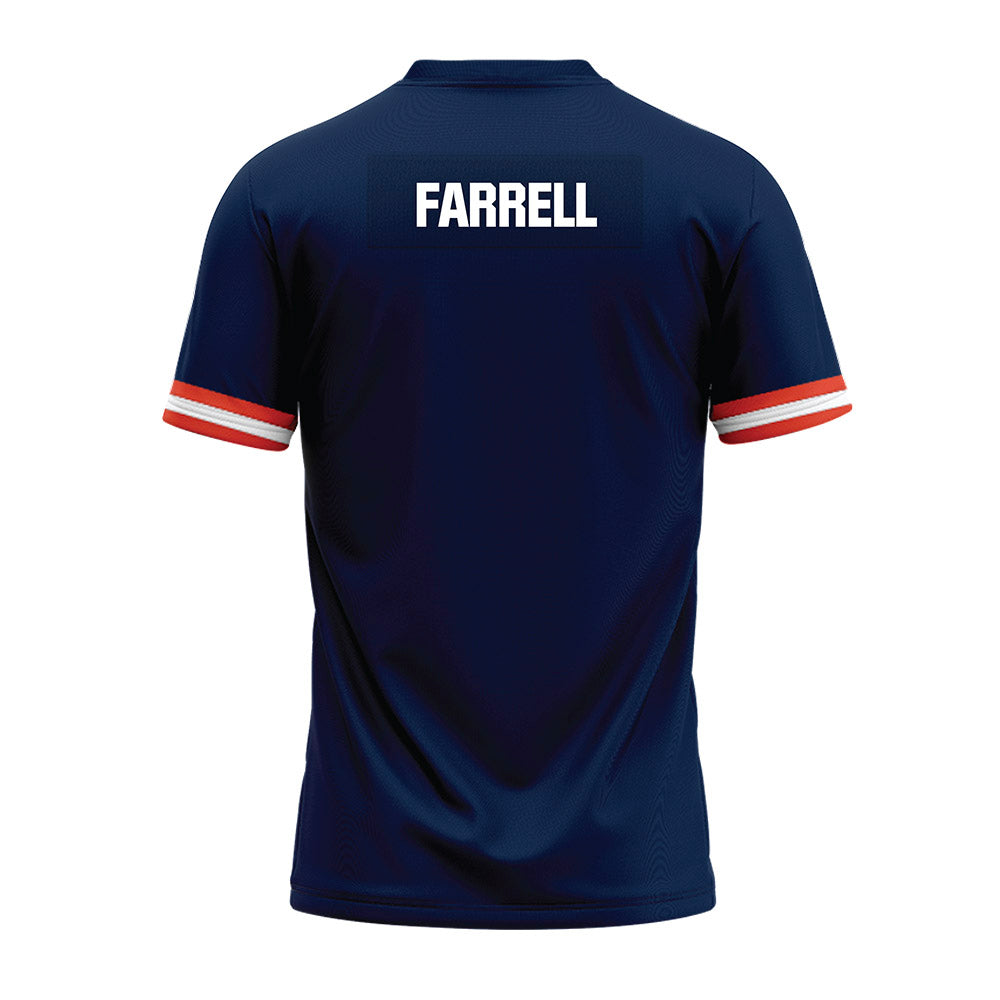 Illinois - NCAA Football : Logan Farrell - Blue Premium Football Jersey-1